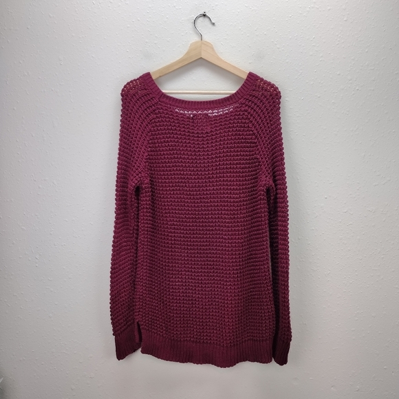 American Eagle Outfitters jeggings sweater tunic length open knit long sleeves - Picture 2 of 7